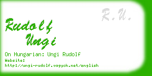 rudolf ungi business card